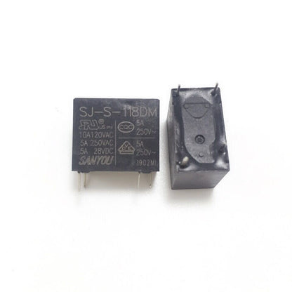 2Pcs SANYOU SJ-S Relay 4Pin Automotive Relay Universal Power Relay SJ-S-105DM 109 112 118 124DMH