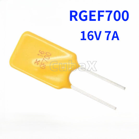 20Pcs Original RGEF700 Self-Resetting Fuse PPTC 16V/7A Overcurrent Protection 7000mA Resettable Fuse