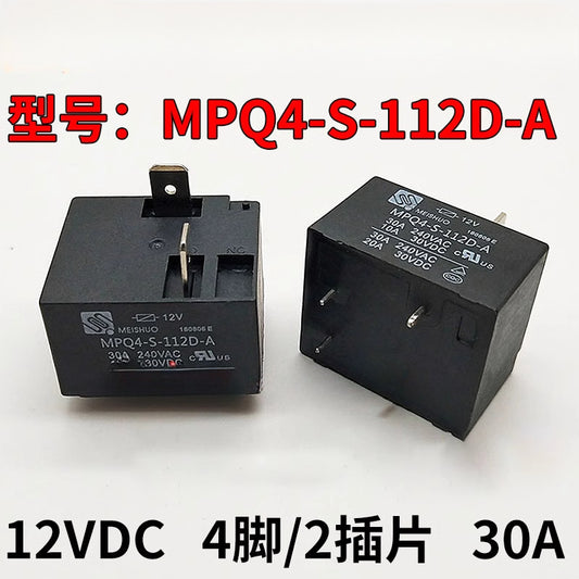 MEISHUO MPQ4-S-112D-A Relay 4Pin 12V 30A for Midea Electric Water Heater & Air Conditioner Motherboard MPQ4-S-112D-A SLI-S-112DMK SLI-S-112DM