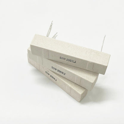50W Cement Resistor High Power Ceramic cement Resistor 0.1/0.5/1/2/3/5/10/20/30/50/100/200/500 Ohm