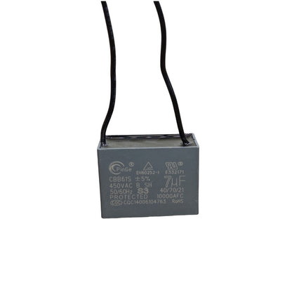 ‌Original CBB61 450V Capacitor 1UF 1.2UF 1.5UF 1.8UF 2UF 2.2UF 2.5UF 3UF 3.5UF 4UF 5UF 5.5UF 6UF 6.5UF 7UF 8UF 10UF for Fans, Range Hoods – Explosion-Proof Flame-Retardant