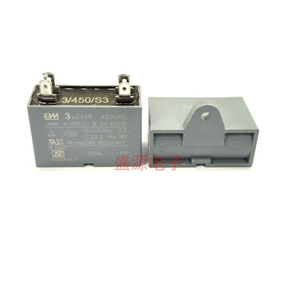 ‌Original BMBAI CBB61 450V AC Air Conditioning Fan Motor Starting Capacitor 4Pin 1UF/1.2UF/1.5UF/2UF/2.5UF/3UF/3.5UF/4UF/4.5UF/5UF/6UF
