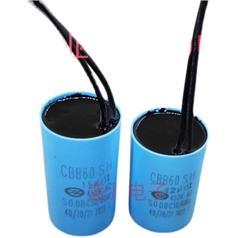 ‌CBB60 Start Run Capacitor 4UF 6UF 7UF 8UF 10UF 12UF 13UF 15UF 20UF 25UF 30UF 35UF 40UF 45UF 50UF 60UF Explosion-Proof Waterproof for Pumps, Washing Machines