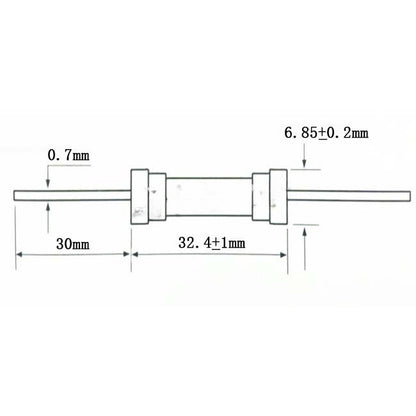 ‌Ceramic Fuse 6x30mm with Leads 10A 15A 20A 30A 500V High-Current Fuse for Over-Current Protection