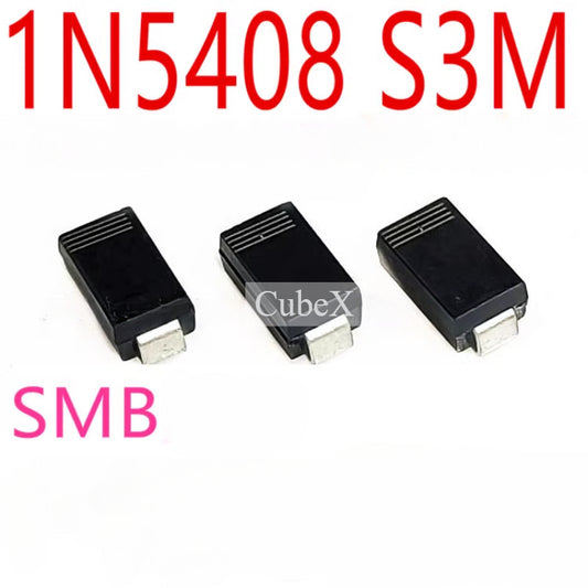 100Pcs Original 1N5408 S3M-SMB 1N5408 SMD Rectifier diode 3A 1000V