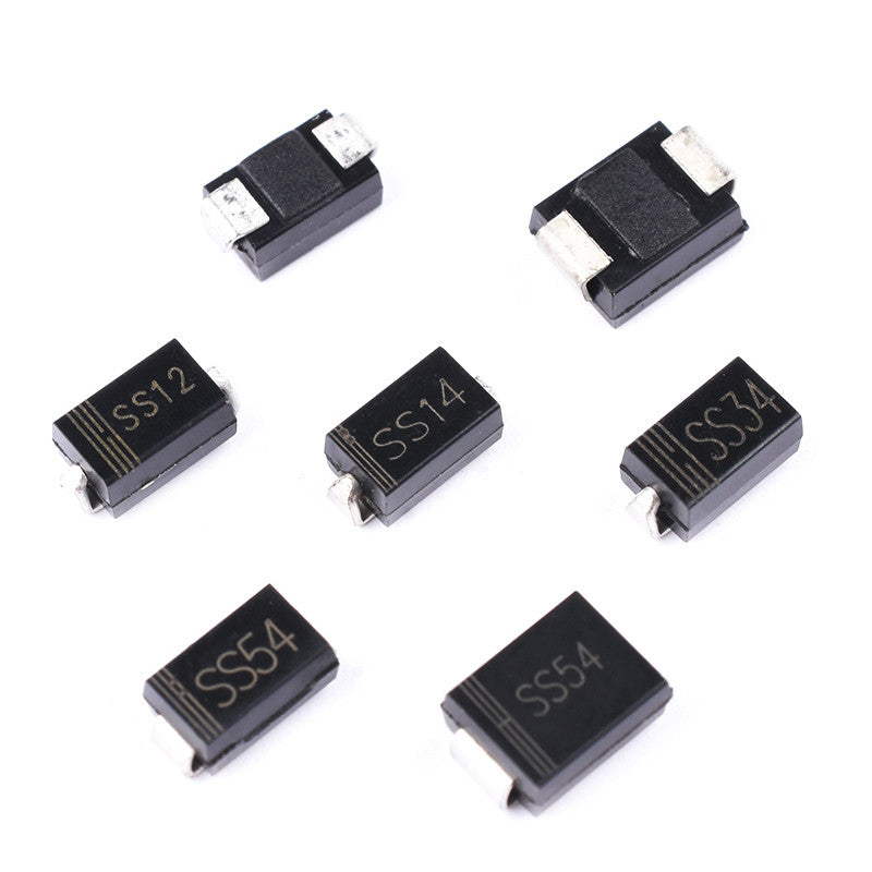 100/50Pcs SS12 SS14 SS24 SS26 SS36 SS54 SS110 M1 M2 M7 SMA Packages SMD Schottky Rectifier Diodes