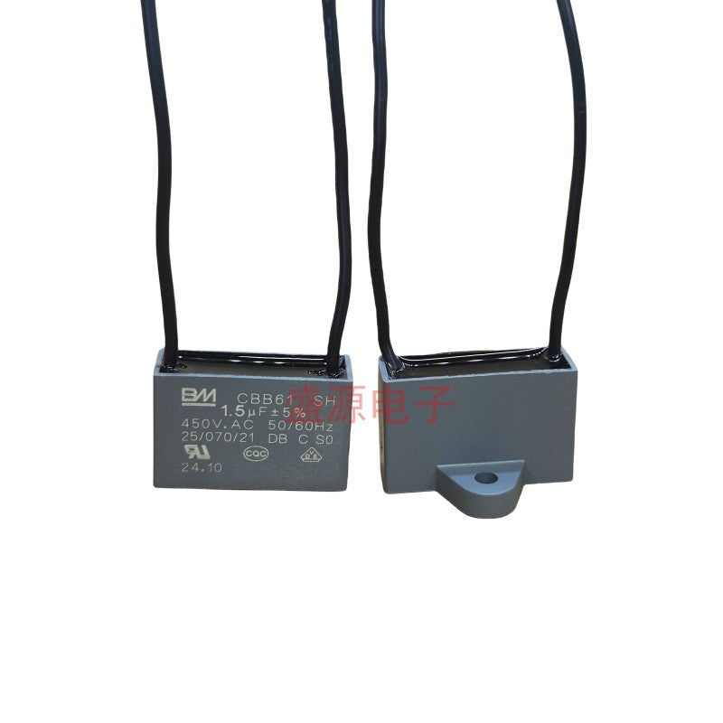 ‌Original CBB61 450V Capacitor 1UF 1.2UF 1.5UF 1.8UF 2UF 2.2UF 2.5UF 3UF 3.5UF 4UF 5UF 5.5UF 6UF 6.5UF 7UF 8UF 10UF for Fans, Range Hoods – Explosion-Proof Flame-Retardant