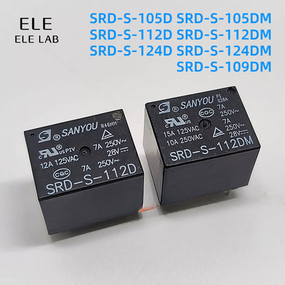 2Pcs Original SANYOU SRD-S Series Relay 5V/9V/12V/24V DC SRD-S-105DM SRD-S-109DM SRD-S-112DM SRD-S-124DM SRD-S-105D SRD-S-112D SRD-S-124D