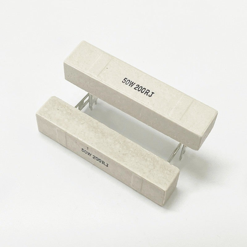 50W Cement Resistor High Power Ceramic cement Resistor 0.1/0.5/1/2/3/5/10/20/30/50/100/200/500 Ohm