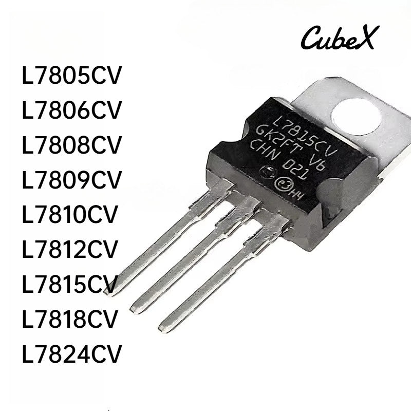 5Pcs New Original L78 Series Regulator Transistors L7805 7806 7808 7809 7810 7812 7815 7818 7824CV TO-220