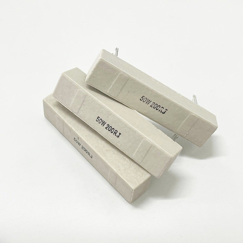 50W Cement Resistor High Power Ceramic cement Resistor 0.1/0.5/1/2/3/5/10/20/30/50/100/200/500 Ohm