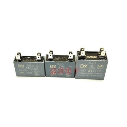 ‌Original BMBAI CBB61 450V AC Air Conditioning Fan Motor Starting Capacitor 4Pin 1UF/1.2UF/1.5UF/2UF/2.5UF/3UF/3.5UF/4UF/4.5UF/5UF/6UF