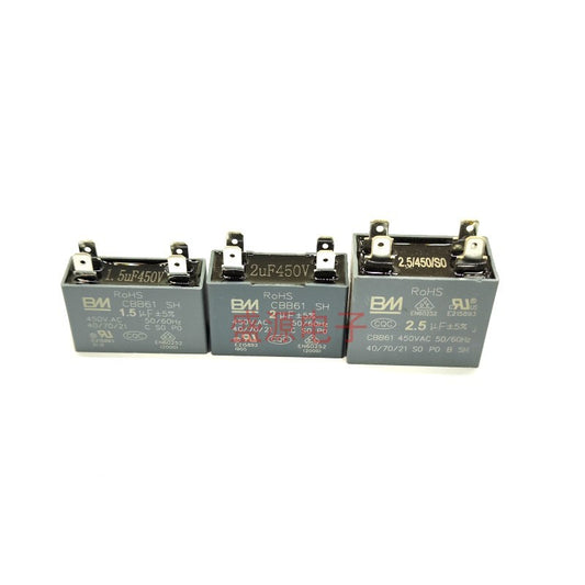 ‌Original BMBAI CBB61 450V AC Air Conditioning Fan Motor Starting Capacitor 4Pin 1UF/1.2UF/1.5UF/2UF/2.5UF/3UF/3.5UF/4UF/4.5UF/5UF/6UF