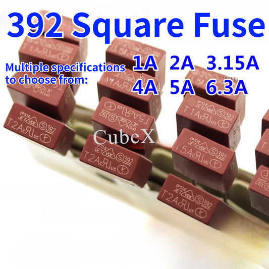 20/10Pcs 392 Square Fuse 250V T1A T2A T3.15A T4A T5A T6.3A T8A T10A T15A Fuse For Home Appliance/Industrial Circuits