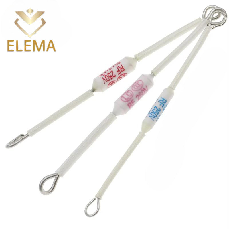 RF Rice Cooker Ceramic Temperature Fuse 10A/15A/20A 250V Ceramic Temperature Fuse For Electric Rice Cooker Safeguard Resistance 165/185/216/230/240Degrees