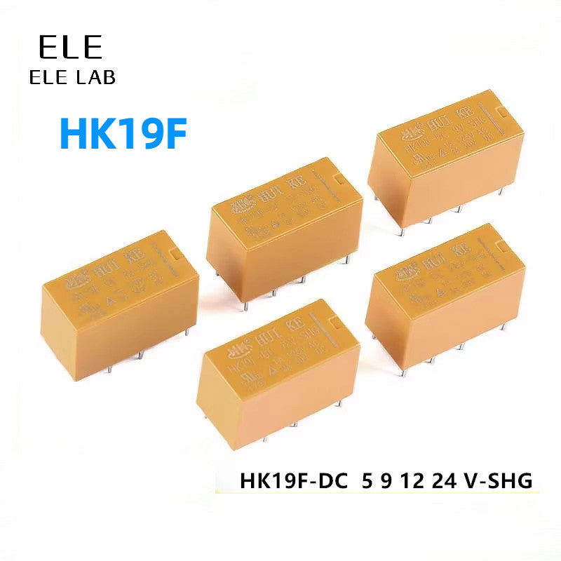 ‌HK19F Relay HK19F-DC3V-SHG HK19F-DC5V-SHG HK19F-DC9V-SHG HK19F-DC12V-SHG HK19F-DC24V-SHG 8Pin HKE Signal Relay