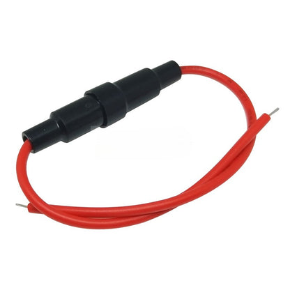 5Pcs Glass Fuse Holder 5×20mm/6×30mm High-Temperature Resistant Fuse Holder Screw Type with 16/18/20/22AWG Wire