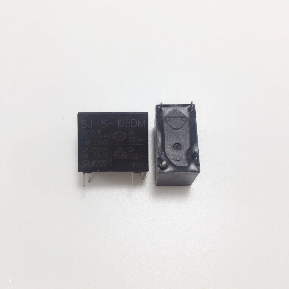 2Pcs SANYOU SJ-S Relay 4Pin Automotive Relay Universal Power Relay SJ-S-105DM 109 112 118 124DMH