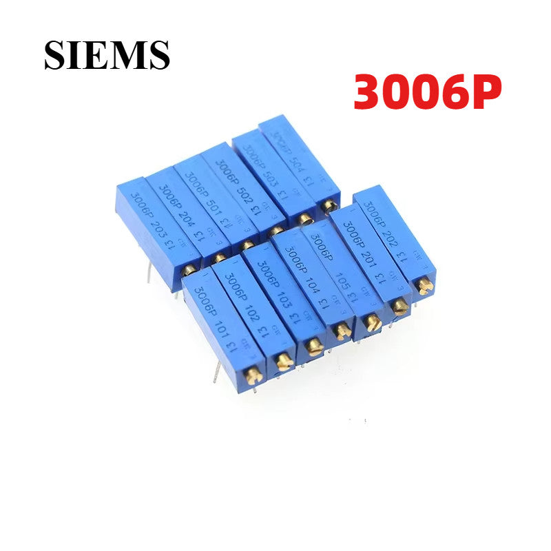 3006P Precision Multi-turn Adjustable Potentiometer 3006 Trimmer Potentiometer 100R-1M ohm 200R 500R 1K 2K 5K 10K 20K 50K