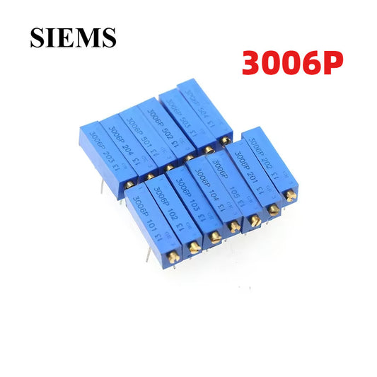3006P Precision Multi-turn Adjustable Potentiometer 3006 Trimmer Potentiometer 100R-1M ohm 200R 500R 1K 2K 5K 10K 20K 50K