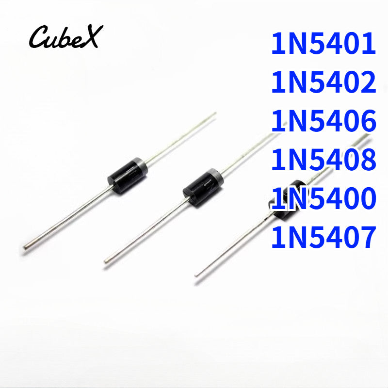 50/20Pcs New Original 1N5401/1N5400/1N5402/1N5408/1N5406/1N5407 Rectifier Diode 3A 1000V DO-27 Diode
