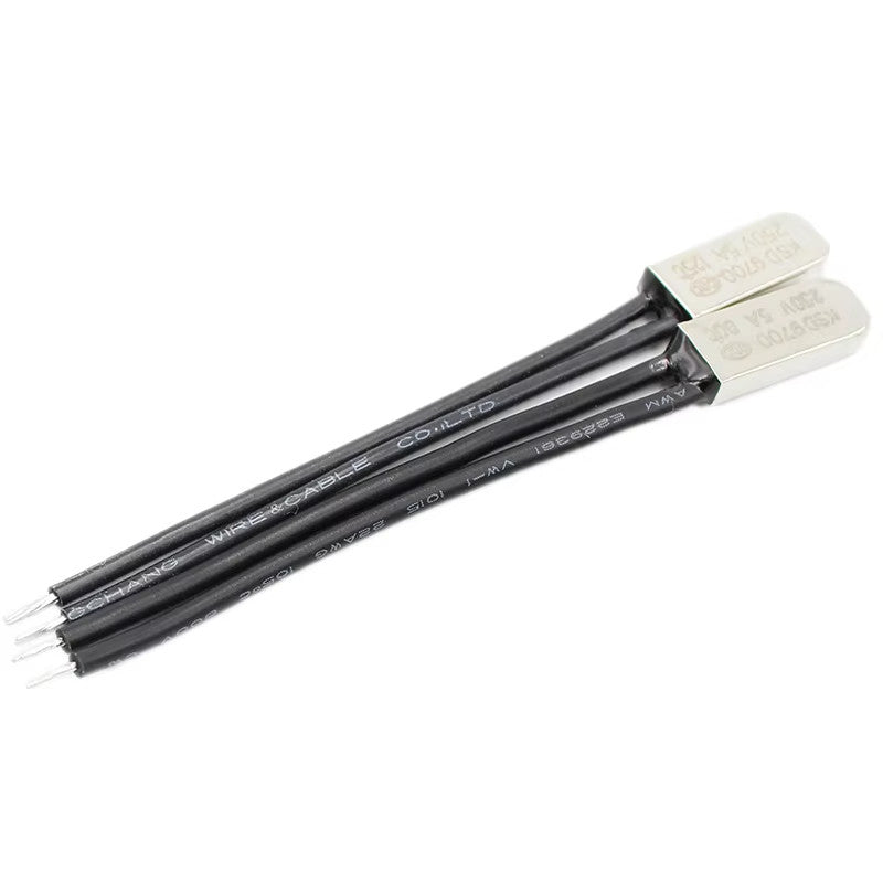 10/5Pcs KSD9700 Temperature Switch 250V5A Thermostat Thermal Switch Protector Fuse Normally Open Normally Closed 5A 250V 45C 55C 75C 80C 85C 90C 95C 100C 155C Degree