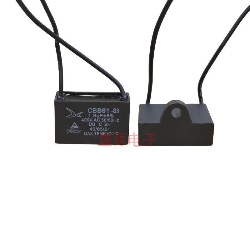 ‌Original CBB61 450V Capacitor 1UF 1.2UF 1.5UF 1.8UF 2UF 2.2UF 2.5UF 3UF 3.5UF 4UF 5UF 5.5UF 6UF 6.5UF 7UF 8UF 10UF for Fans, Range Hoods – Explosion-Proof Flame-Retardant
