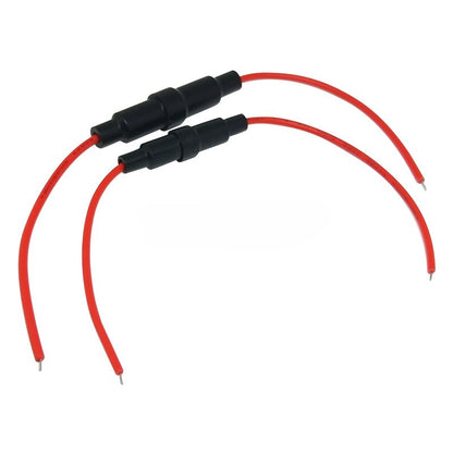 5Pcs Glass Fuse Holder 5×20mm/6×30mm High-Temperature Resistant Fuse Holder Screw Type with 16/18/20/22AWG Wire