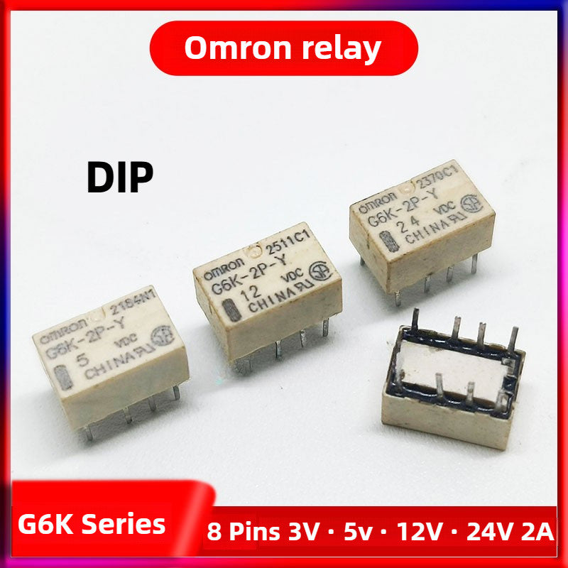 Original Relay G6K HFD4/5 HFD4/12 HFD4/24 -S G6K-2P-Y G6K-2F-Y