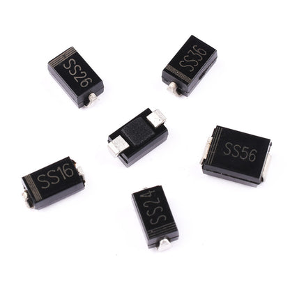 100/50Pcs SS12 SS14 SS24 SS26 SS36 SS54 SS110 M1 M2 M7 SMA Packages SMD Schottky Rectifier Diodes