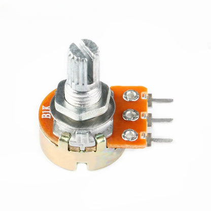5Pcs WH148 Potentiometer 3Pin 6Pn Shaft Length 15mm Amplifier Dual Stereo Potentiometer 1K 2K 5K 10K 50K 100K 500K