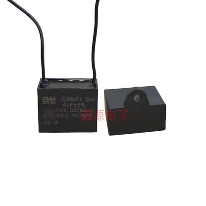‌Original CBB61 450V Capacitor 1UF 1.2UF 1.5UF 1.8UF 2UF 2.2UF 2.5UF 3UF 3.5UF 4UF 5UF 5.5UF 6UF 6.5UF 7UF 8UF 10UF for Fans, Range Hoods – Explosion-Proof Flame-Retardant