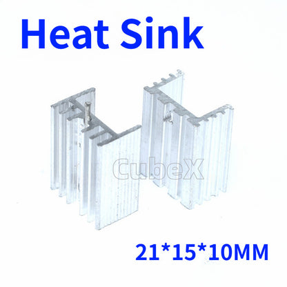 10Pcs 21x15x10mm Aluminum Heat Sink With needle/No Needle Dual Versions Efficient Cooling for TO-220 Transistors/MOSFETs