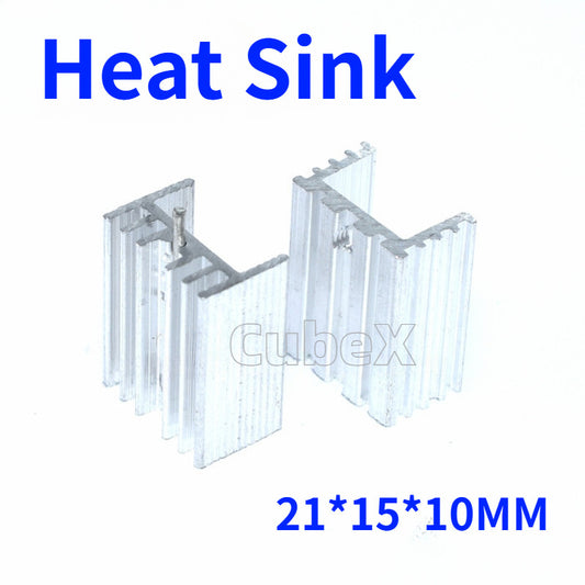 10Pcs 21x15x10mm Aluminum Heat Sink With needle/No Needle Dual Versions Efficient Cooling for TO-220 Transistors/MOSFETs