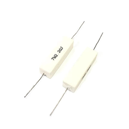 7W 5% Cement Resistor horizontal lead porcelain shell ceramic resistor 0.22R~68R