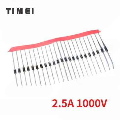 100/50/20pcs RL257 DO-15 Ultrafast Recovery Rectifier Diode 2.5A 1000V