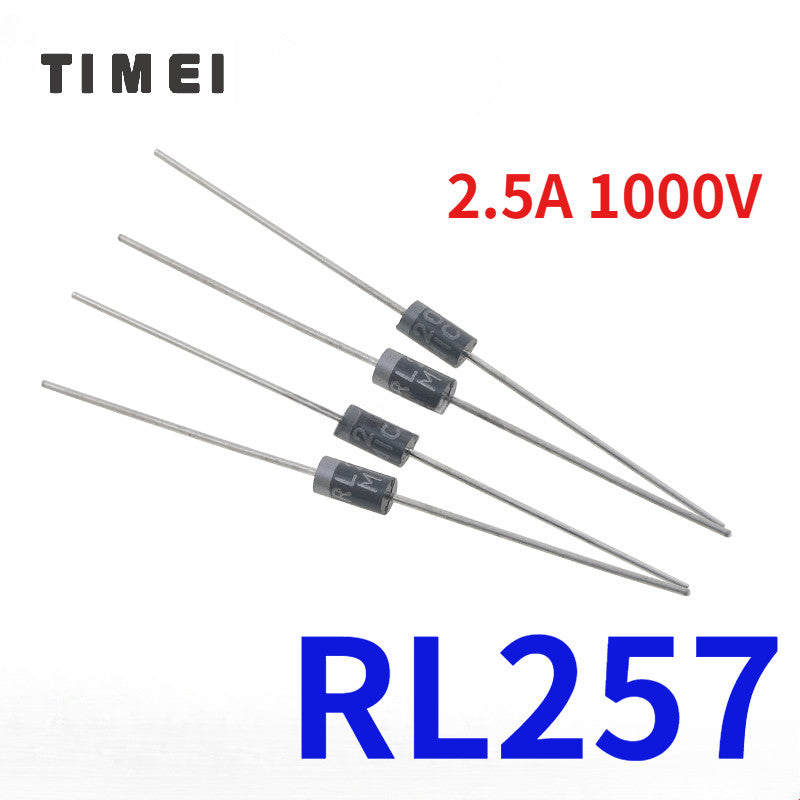 100/50/20pcs RL257 DO-15 Ultrafast Recovery Rectifier Diode 2.5A 1000V