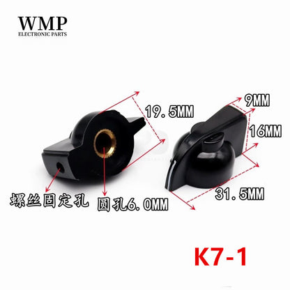 Band Switch Knob Cap K7-1 K7-2 Potentiometer Knob Cap Copper Core Circular Hole 6MM