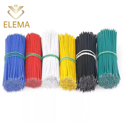 50/100Pcs Double head Tin-Plated PCB Bread board Jumper Cable Wire Connector Wire 22AWG 6cm 10cm 20cm Electronic  wire Conductor Wire