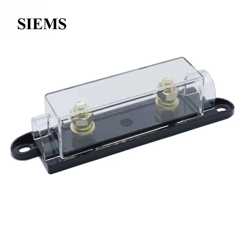 ANL Fuse Holder Transparent/Black Car Fuse Holder and ANL Fuse 30A-500A Bolt-on Fuse Holder  Automotive Audio Fuse