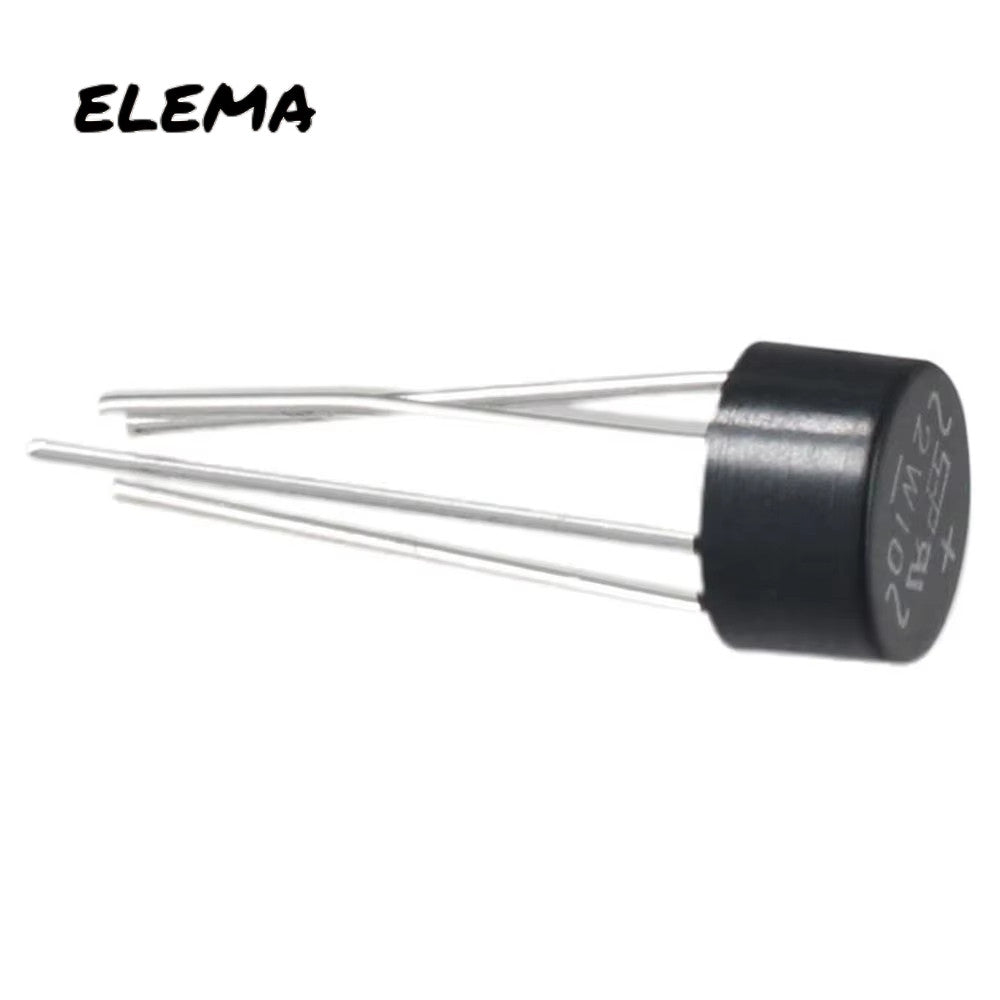 2W10 2A 1000V Bridge Rectifier DIP-4 2W10 Silicon Diodes Single Phase DIP-4 Round Bridge Rectifier