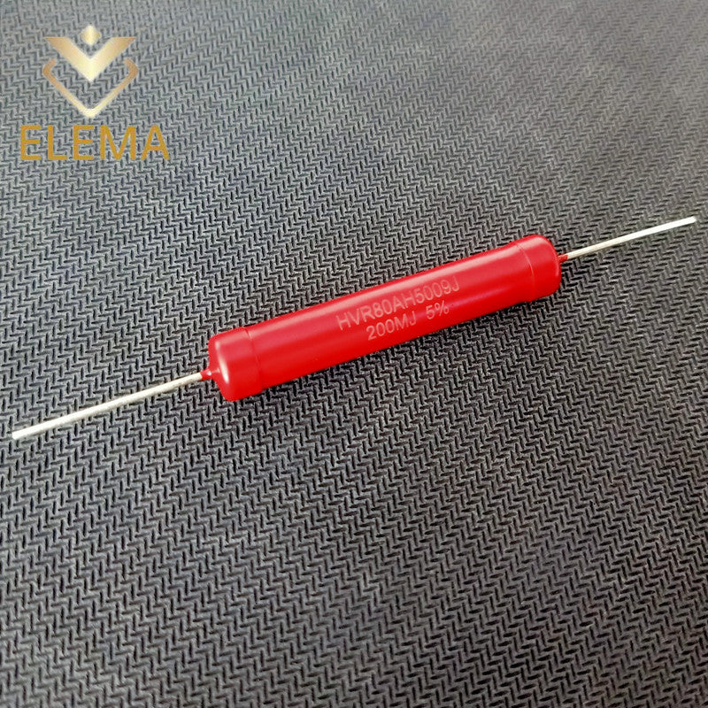 1Pcs HVR80-5W Non Inductive Red high voltage resistor 2K 10K 100K 1M 5M 30M 150M