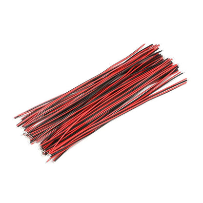 50Pcs Tin-Plated PCB Soldering Wire Cable 24AWG 8/15cm Jumper Wire Cable Tin Conductor Wires Connector Wire Red Black Abreast Line