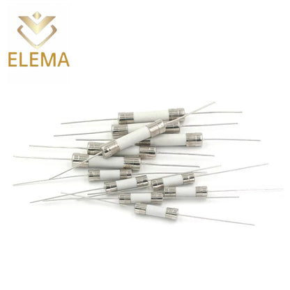 10PCS 5*20mm 6*30mm Ceramic Fuse With pin 1A 2A 3.15A 5A 6.3A 8A 10A 12A 15A 20A 25A 30A 250V Ceramic Fuse