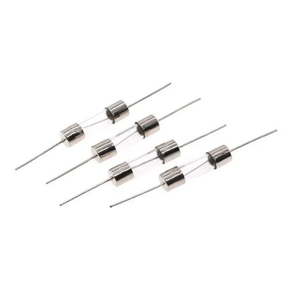 20/10Pcs 5*20mm Axial Glass Fuse Tube 250V with Lead Wire 2A 5A 8A 10A 12A 15A Induction Cooker Fuse