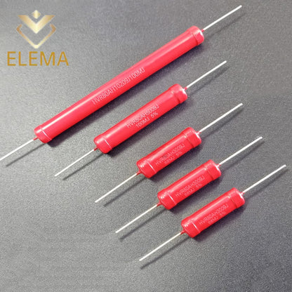 1Pcs HVR80-5W Non Inductive Red high voltage resistor 2K 10K 100K 1M 5M 30M 150M