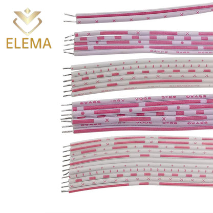 5Pcs XH2.54 Connector Cable Terminal Wire Pitch 2.54mm Single/Double Head Plug Line length 10/20CM Red and white Flat Cable 2P-12Pin