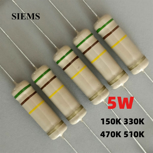 5W Carbon Film Resistor 150K 330K 470K 510K High power resistor For electric welding machine Arc initiation plate Welding Machine Accessories