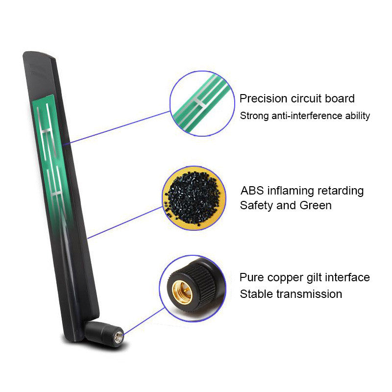 1Pcs 4G LTE 5G Antenna 600-6000MHz 18dBi High Gain SMA Male for Wireless Network Card Wifi Router High Signal Sensitivity