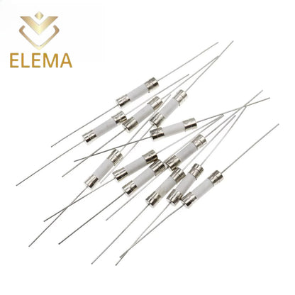 10PCS 5*20mm 6*30mm Ceramic Fuse With pin 1A 2A 3.15A 5A 6.3A 8A 10A 12A 15A 20A 25A 30A 250V Ceramic Fuse